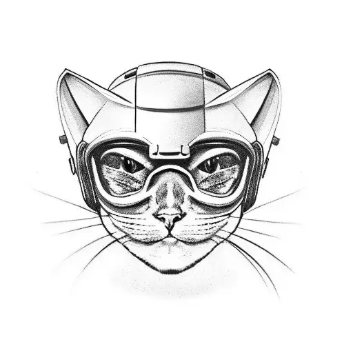 A Cat Riding A Motorcycle With A Football Helmet