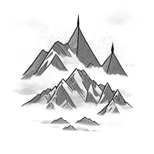 Lake Forest Mountains Sky With Animals And Airplane