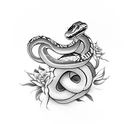 Snake With Flowers Dangerous