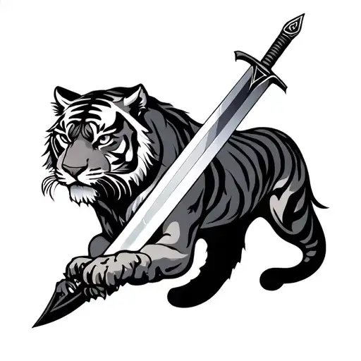 Tiger And A Sword