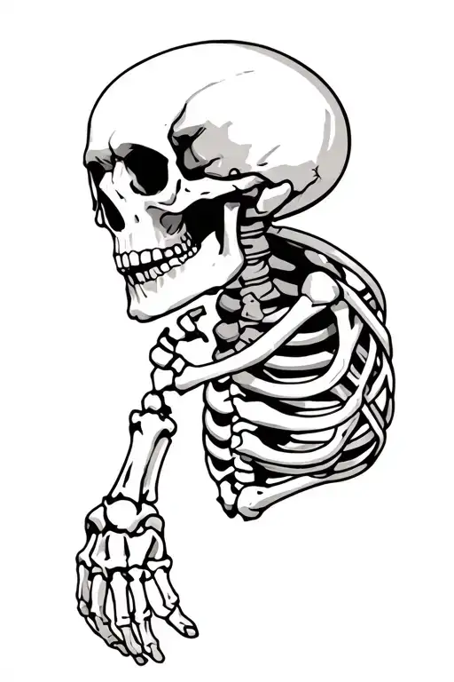 Skeleton With Broken Knee