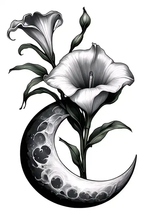 Moon And Cala Lily