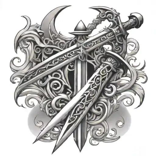 Sword And Evenstar On Handle