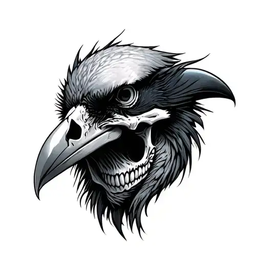 Crow Half Skull