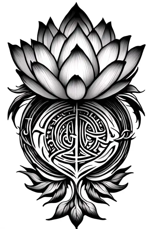 Labrynth Mandala Lotus Flower Growing