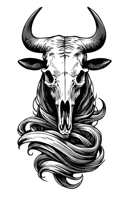 Charging Bull Skull