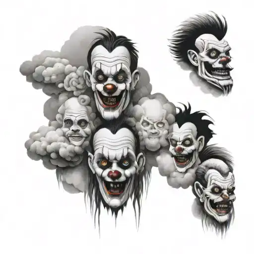 A Spooky Cloud Formation With Hidden Clown Faces