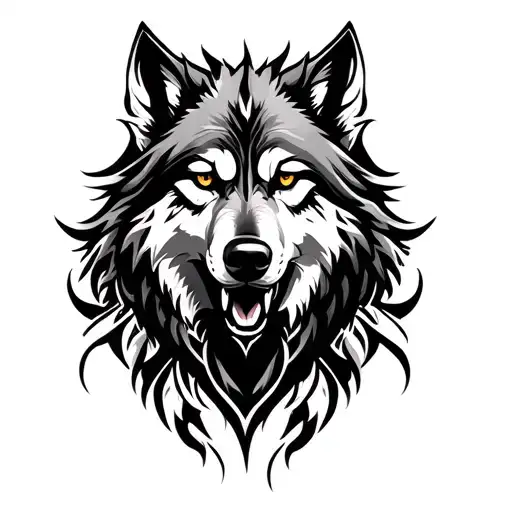 Tribal Wolf Surrounded