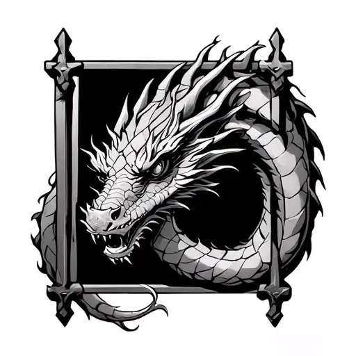 Dragon Weaving Through Prison Bars