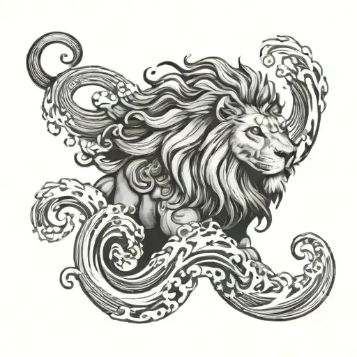Wave And Lion