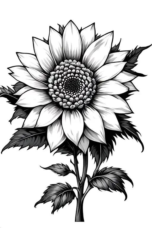 Dahlia And Sunflower