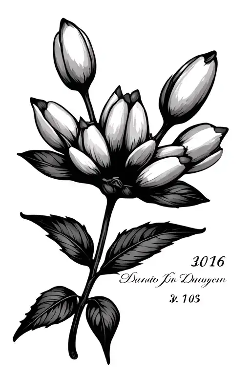 Pussy Willow Flower With Date Underneath Small