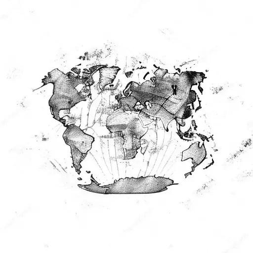 Psychedelic World Map