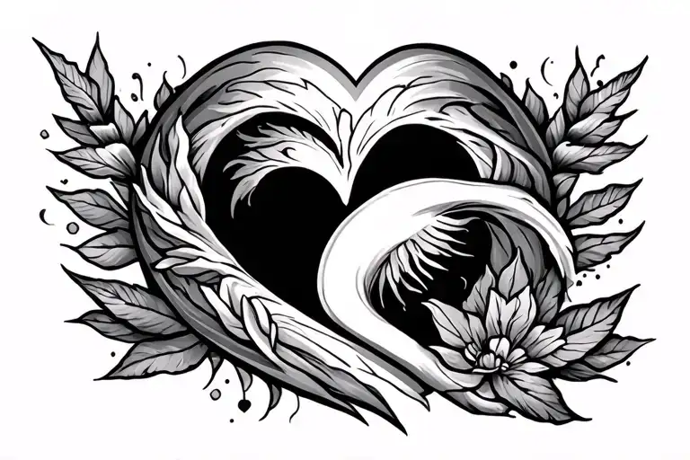 Neck Tattoo Representing Letting Go Of Hurt And Pain And Accepting Love And Peace