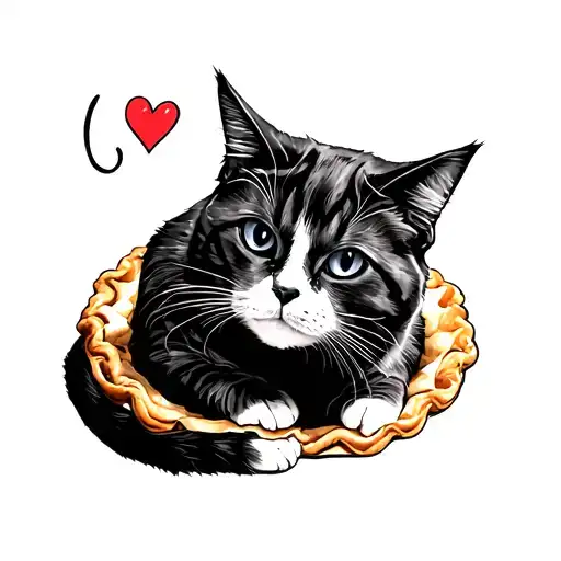 Love Writing Cat Pie Cl