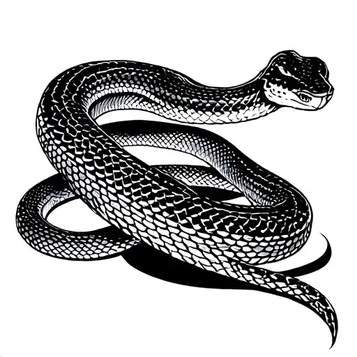 Snake Minimalism Sketch