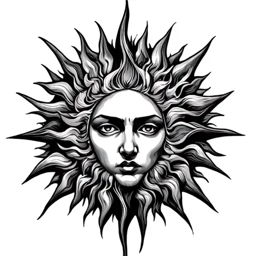 Powerful Sun With Leadership And Strength