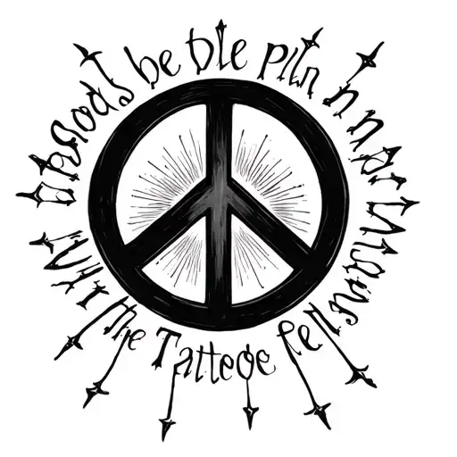 Write Gods Plan Inside The Peace Symbol