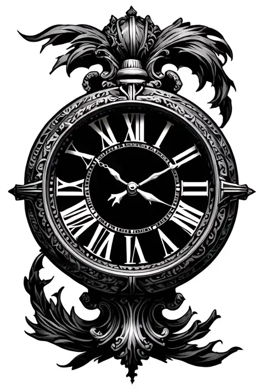 Roman Numeral Clock Surrounded