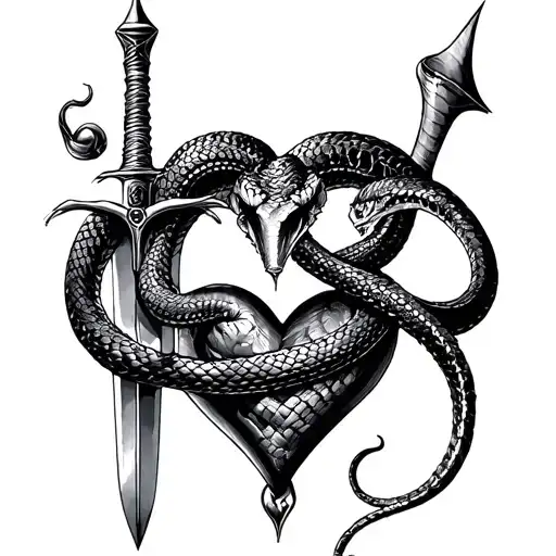 Snake Heart And Dagger
