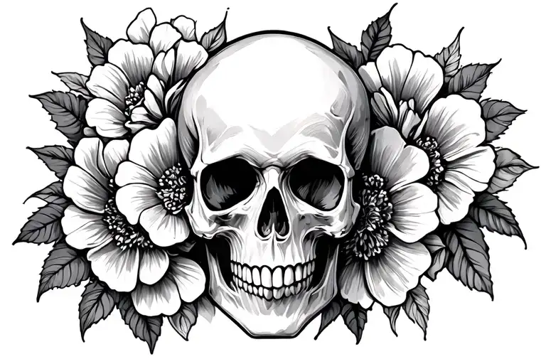 Flower Skull Inside