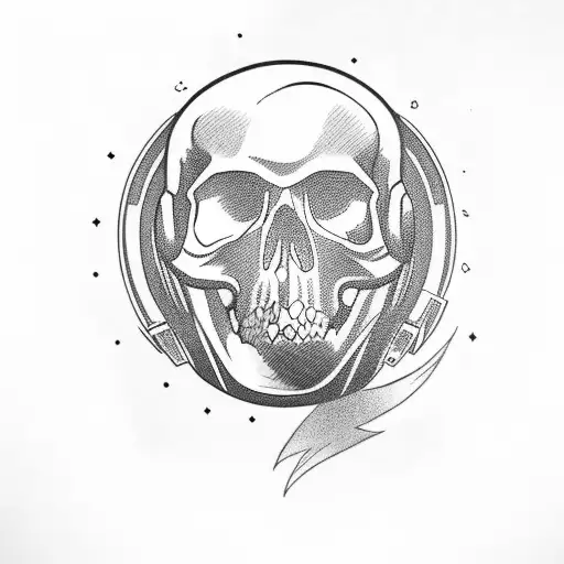 Astronaut With A Skull