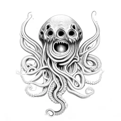 Hp Lovecraft Tentacles Mouths Eyes Disgusting Scary Evil Occult