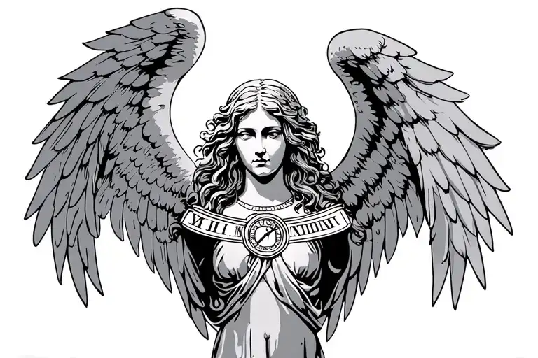 Angel With Roman Numerals