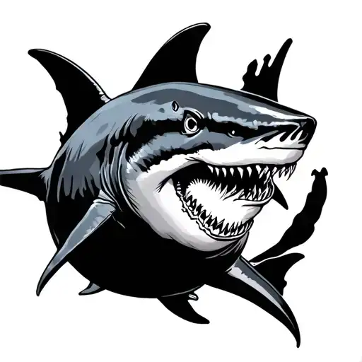 Hammerhead Shark Flash Tattoo Design