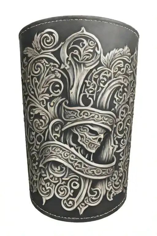 Back Side Of A Leather Gauntlet