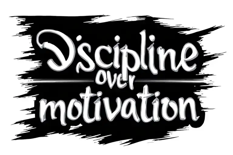 Discipline Over Motivation Text