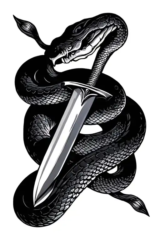 Snake Around Dagger Hissing