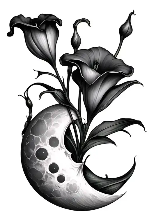 Moon And Cala Lily