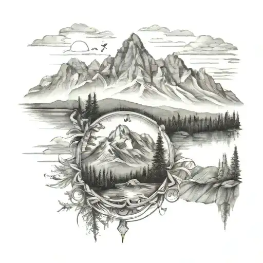 Mountain Outdoor Scene