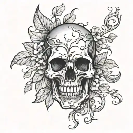 Make Skull With Vines Coming Out