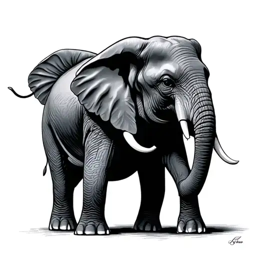 Elephant With Rolls Royce Logo