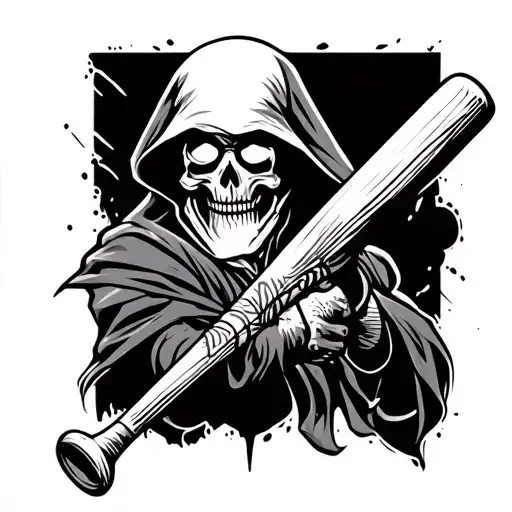 Baseball Bat And Reaper