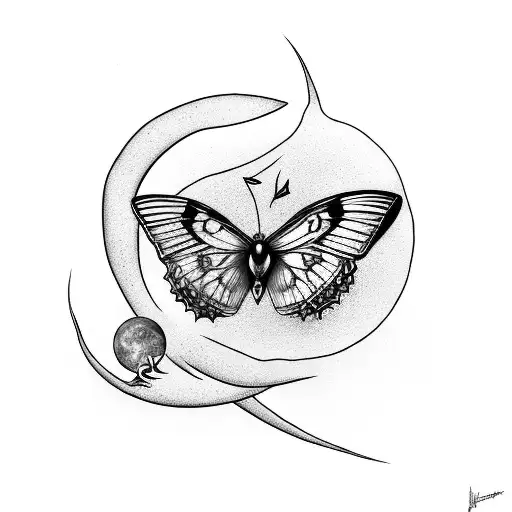 Butterflys With Moon Saying I Love You To The Moon And Back