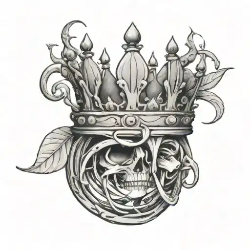 Bean Sprout Growing Holding A Crown In A Tendril