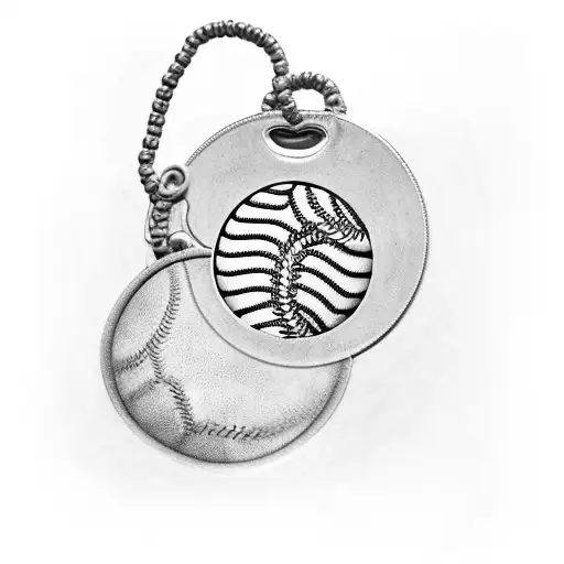 Baseball Themed With Dog Tag