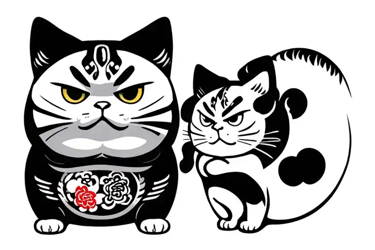 Yakuza Lucky Cat Daruma