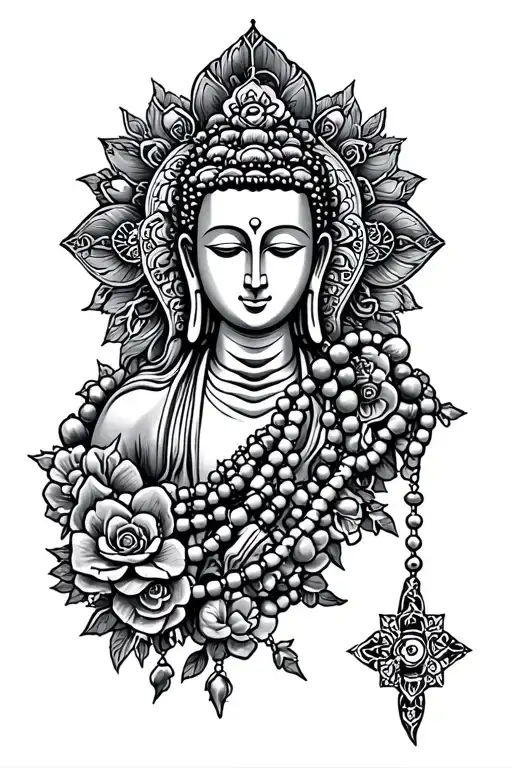 Rosary Beads And Buddhist Inspired