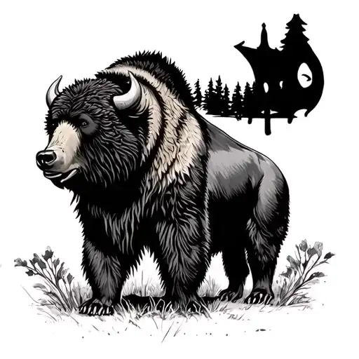 Bison And Bear