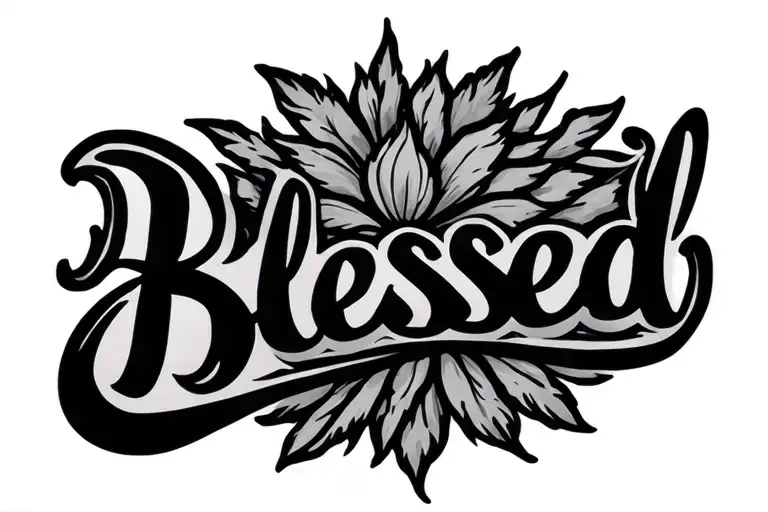 Blessed Cursive On Bicep