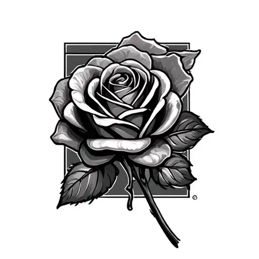 Rose With Name In The Stem