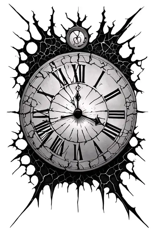 Cracked Clock Face