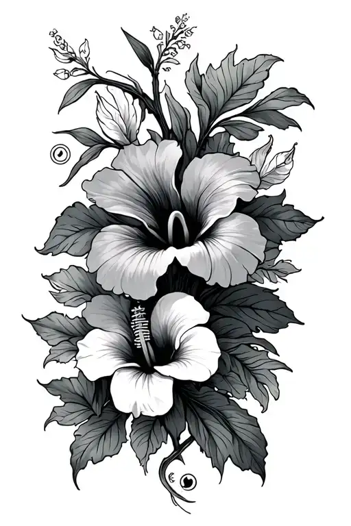 Astrological Sign Aquarius Leo Hibiscus Flower