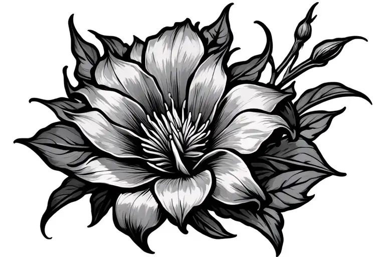 Sacred Cartoon Datura Flower