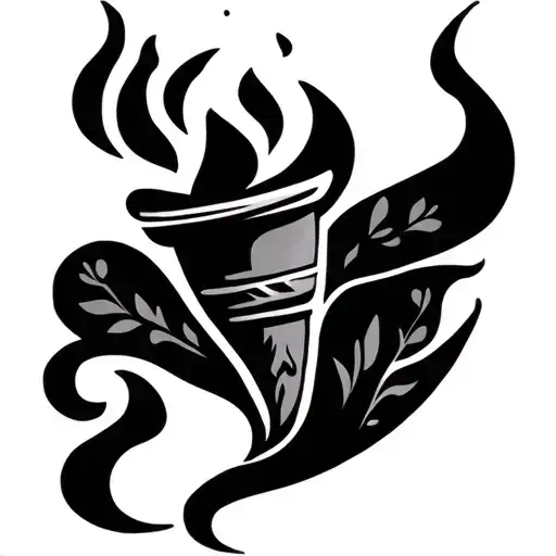 Torch With Mexican Pattern