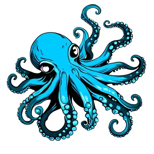 A Blue Ring Octopus With A Gane Controller